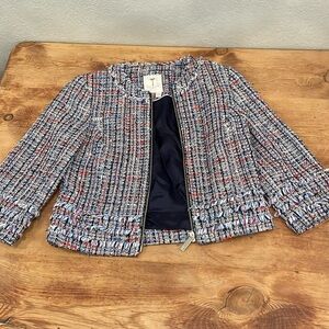 Multi Color Shimmer Tweed Crop Ted Baker Jacket